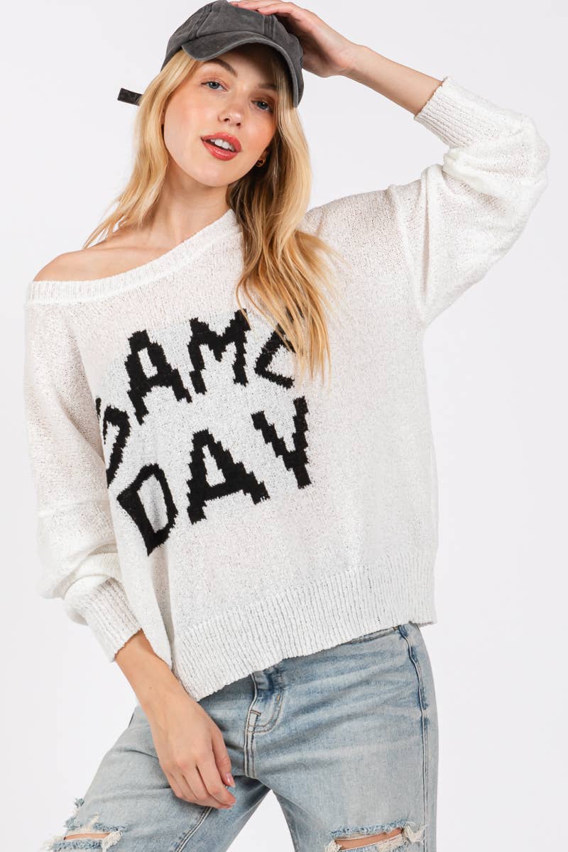 GAME DAY CREWNECK SWEATER TOP