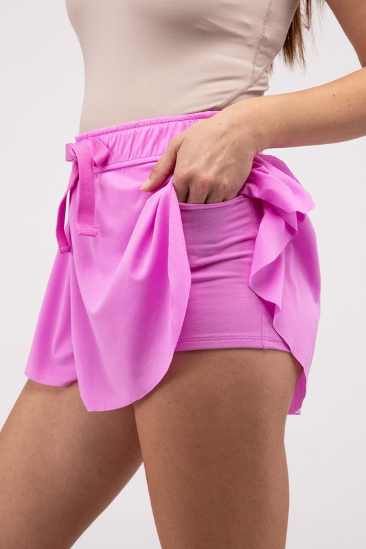  - Ruffle Hem Tennis Skirt with Hidden Inner Pockets -  - Cultured Cloths Apparel