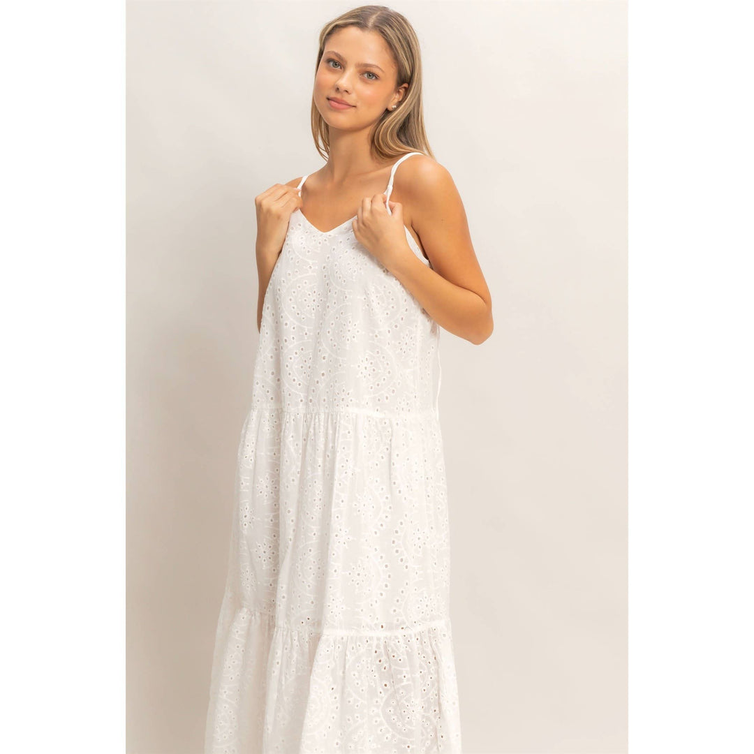 Dresses - Tiered Spaghetti Strap Maxi Dress - - Cultured Cloths Apparel