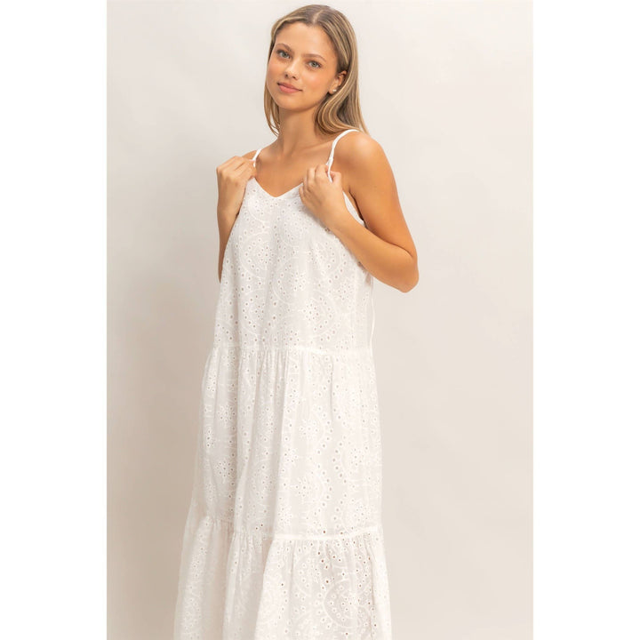 Dresses - Tiered Spaghetti Strap Maxi Dress - - Cultured Cloths Apparel
