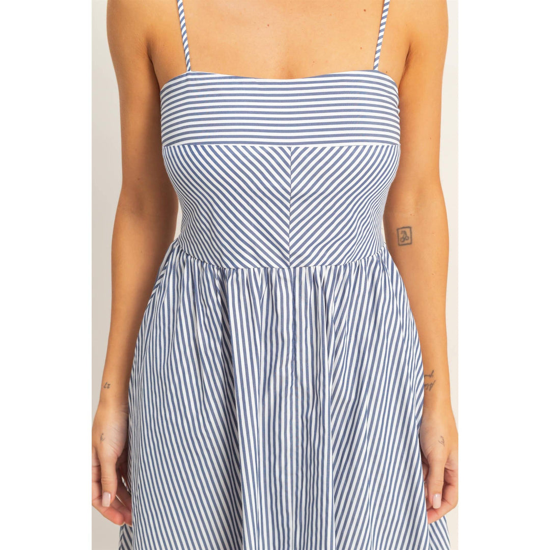 Striped Spaghetti Strap Dress