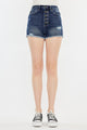 Women's Shorts - Kancan Raw Hem Button Fly Denim Shorts -  - Cultured Cloths Apparel