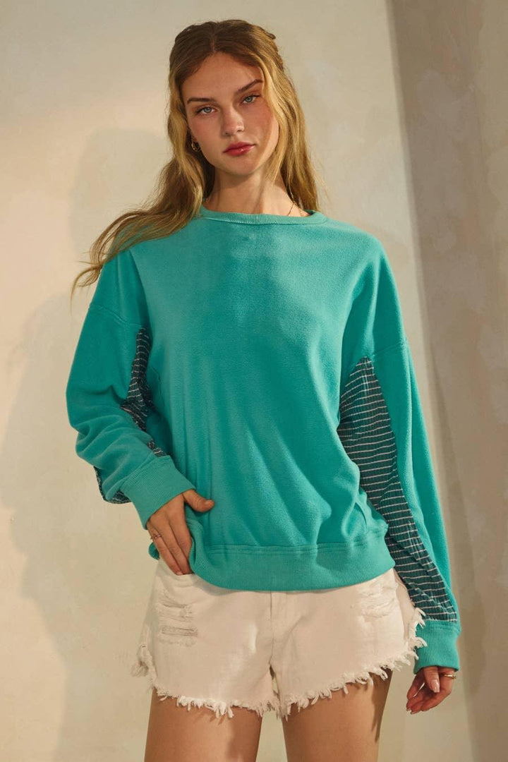 Women's Sweaters - Polar Fleece Crewneck Sweatshirt - - Cultured Cloths Apparel