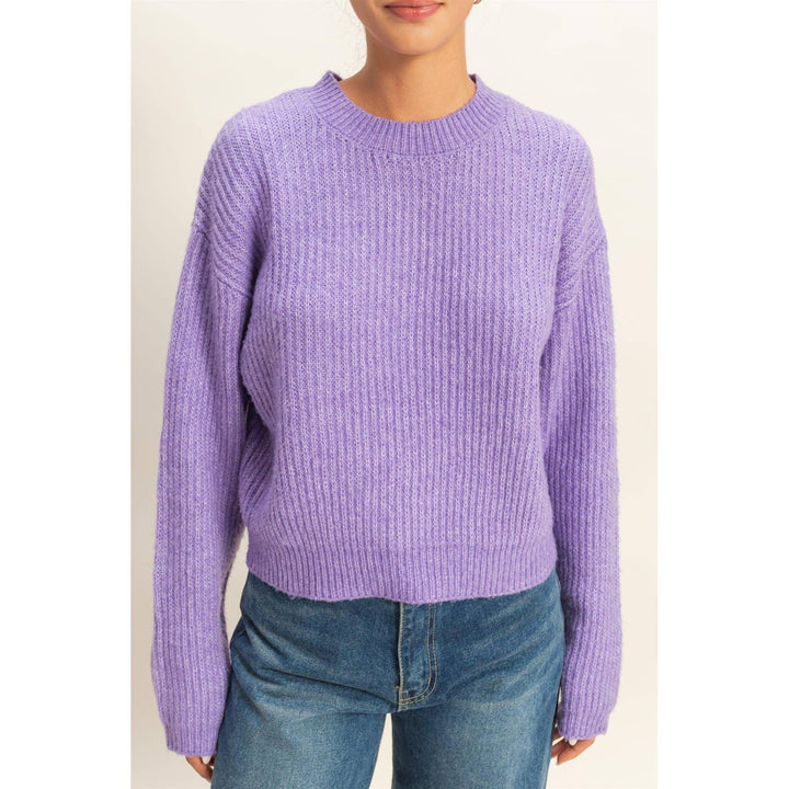 Women's Sweaters - Ribbed Crew Neck Sweater - - Cultured Cloths Apparel