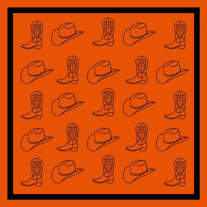 Gameday Bandana Scarf in Orange & Black