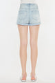 Women's Shorts - Kancan High Rise Repaired Mom Denim Shorts -  - Cultured Cloths Apparel