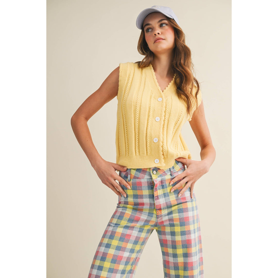 Pants - Daydream In The Meadow Wide Leg Checkered Trouser - - Cultured Cloths Apparel