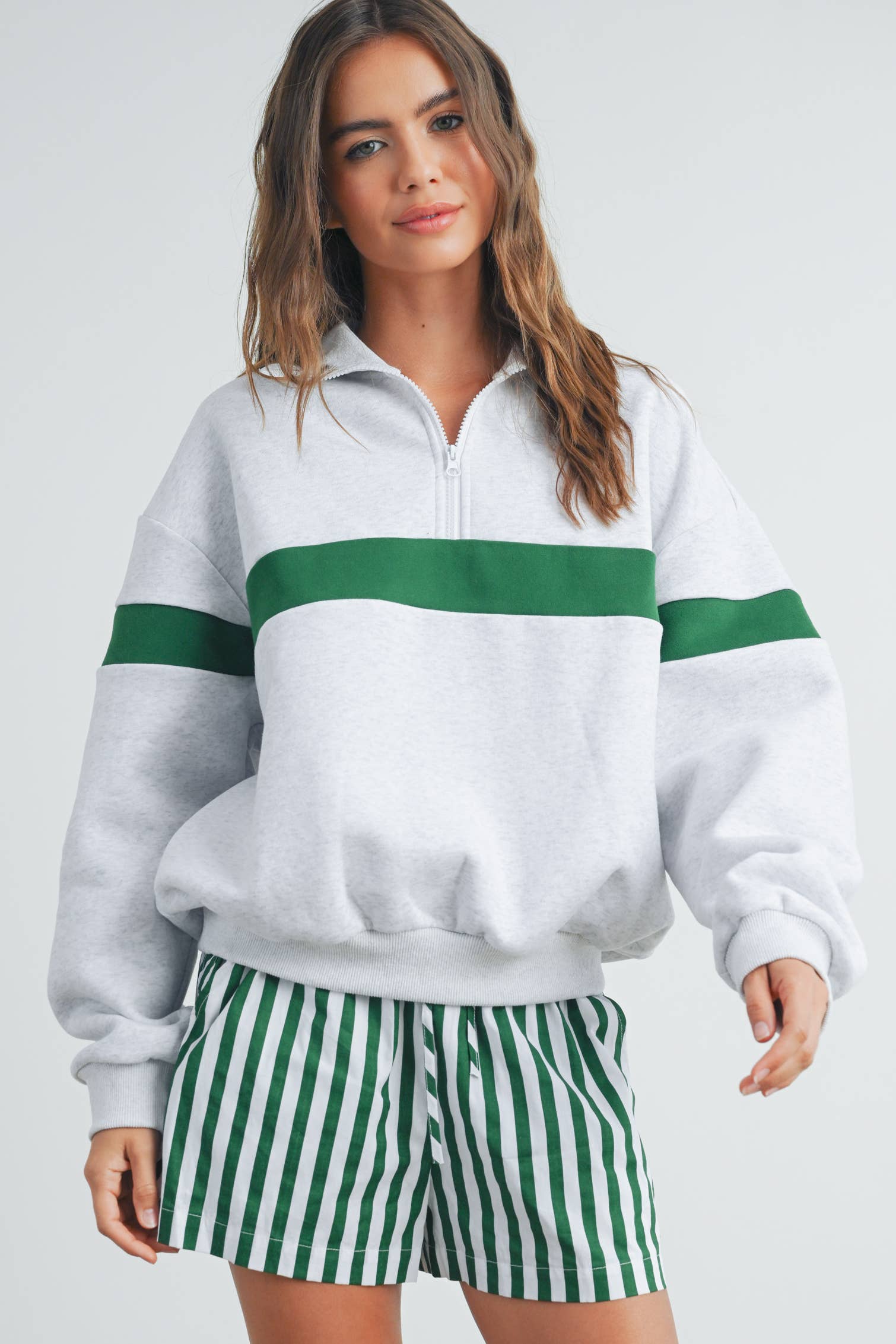 ー品販売  ZIP HALF TWO-TONED COLLAR Cloths Cultured – SWEATSHIRT トップス