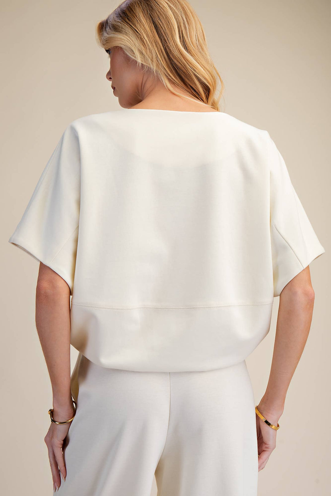 - Round Neck Asymmetrical Hem Adjustable With Ties Top - - Cultured Cloths Apparel