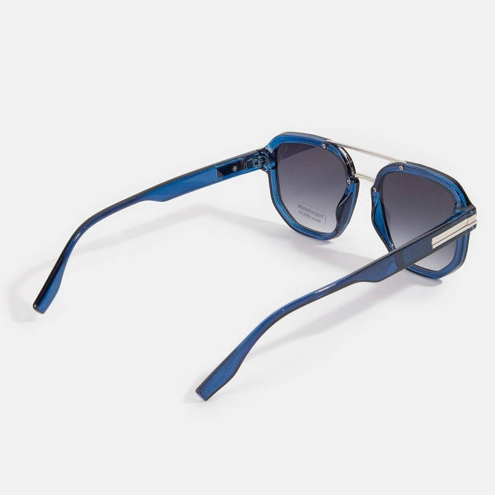 Sunglasses - Square Double Bridge Round Metal Accent Sunglasses - - Cultured Cloths Apparel