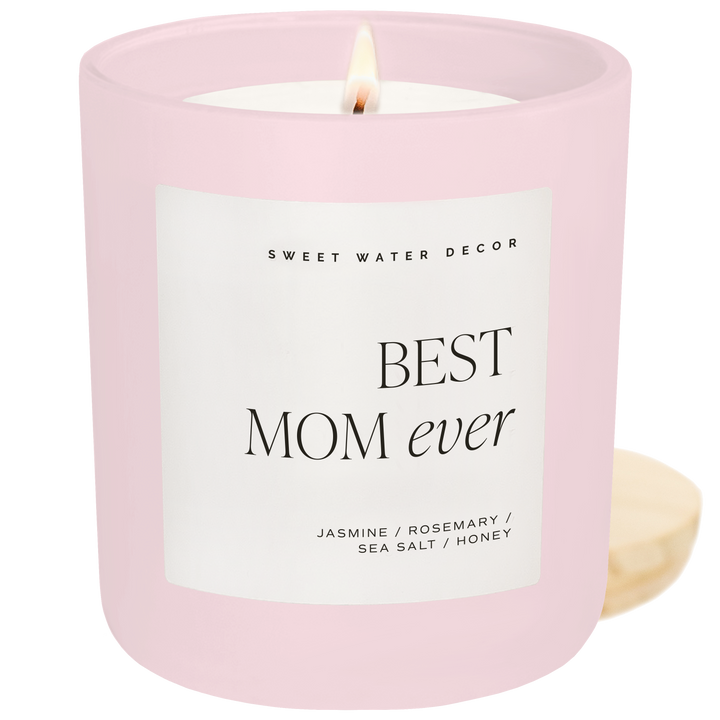 Candles - Best Mom Ever 15 oz Soy Candle, Matte Jar - Gifts - - Cultured Cloths Apparel