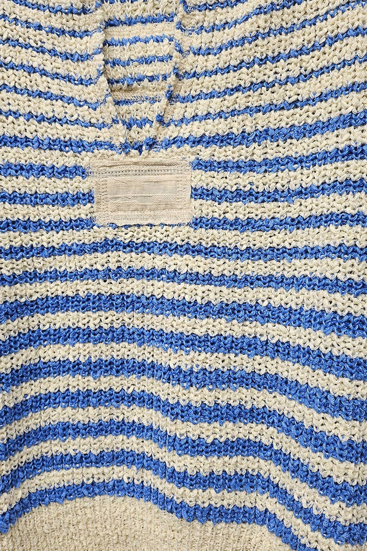 - Striped Cap sleeve Slouchy Sweater - - Cultured Cloths Apparel