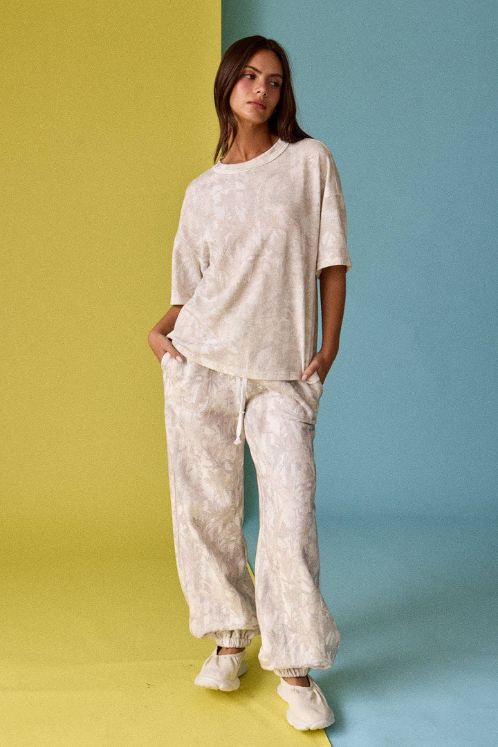 CAMO RIBBED LOOSE FIT SHIRT