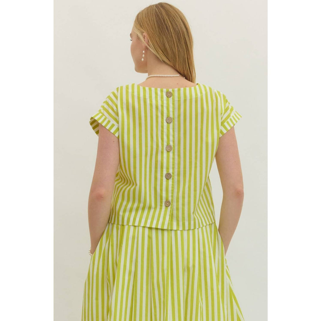 Women's Short Sleeve - Striped short sleeve top - - Cultured Cloths Apparel