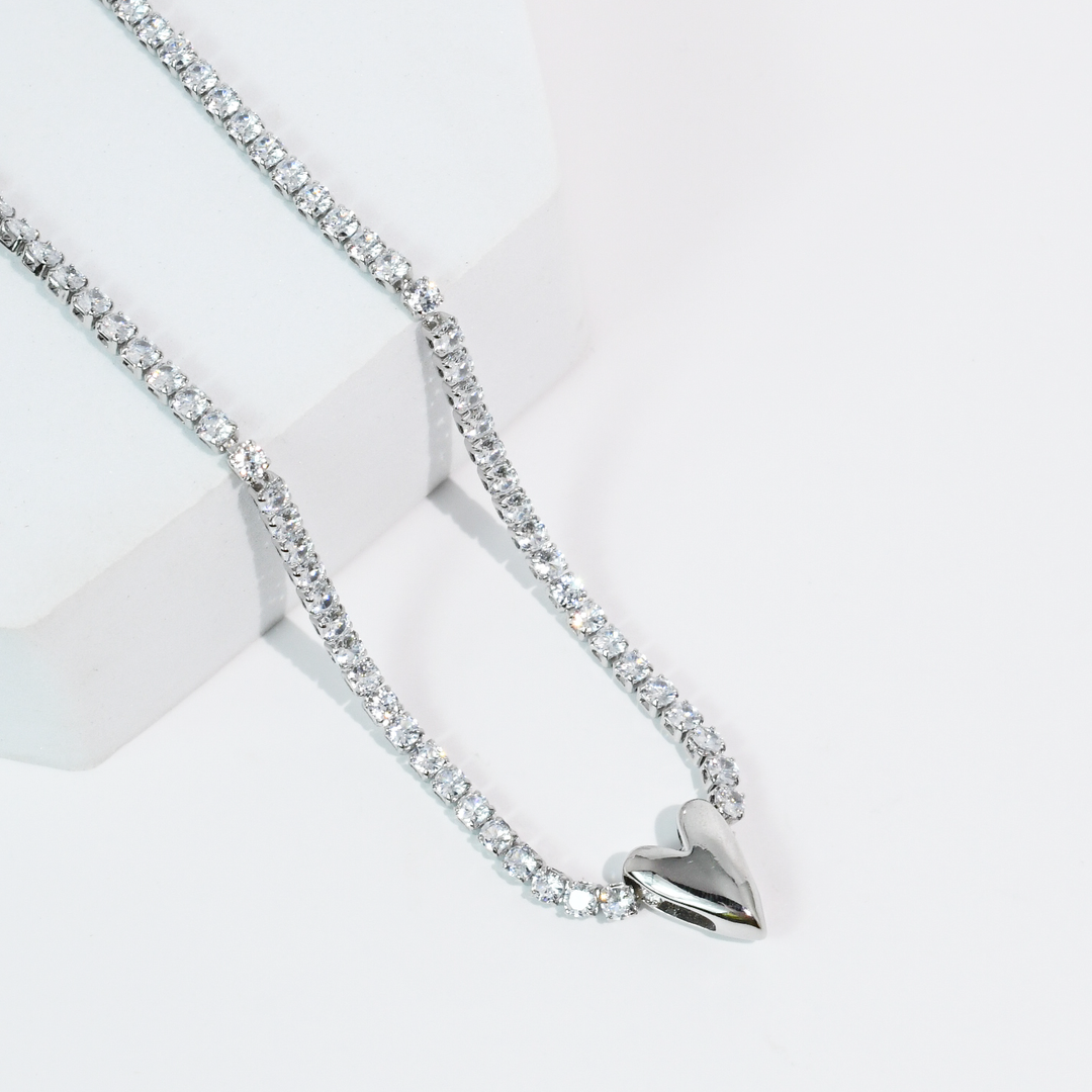 Accessories - Spark Love Silver Necklace - - Cultured Cloths Apparel