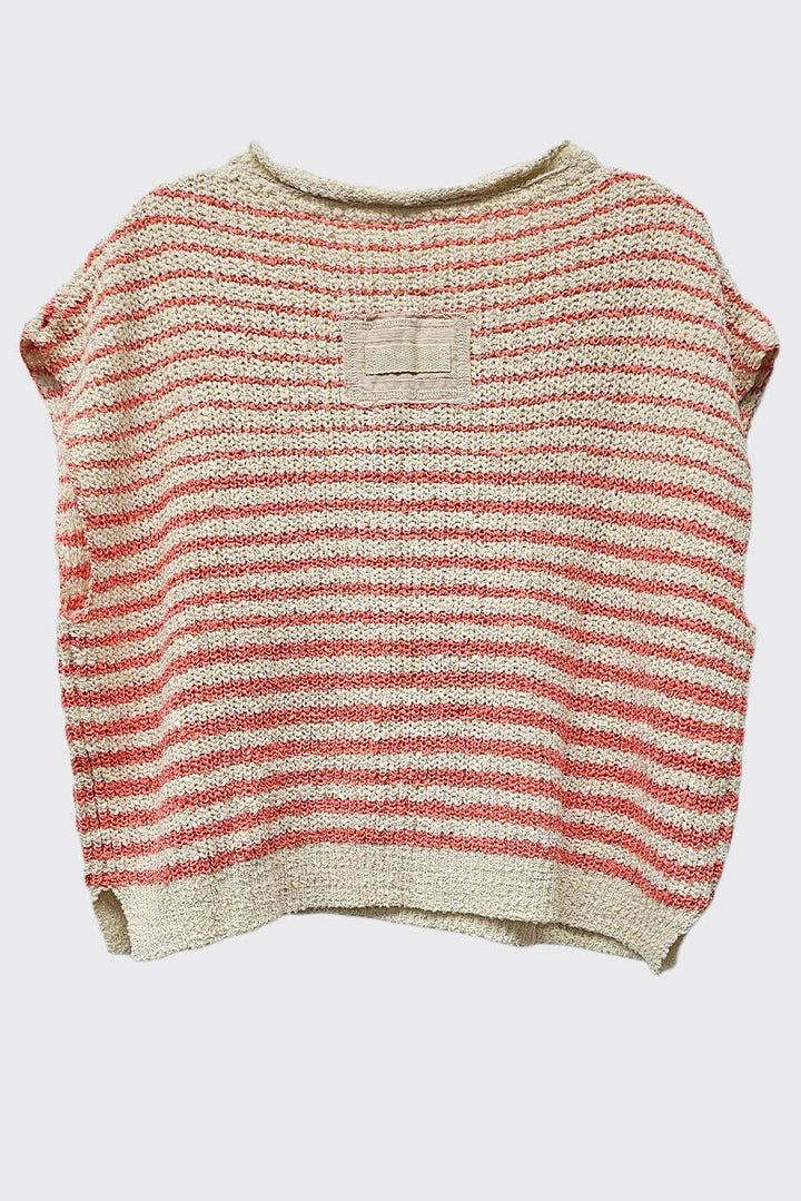- Striped Cap sleeve Slouchy Sweater - - Cultured Cloths Apparel