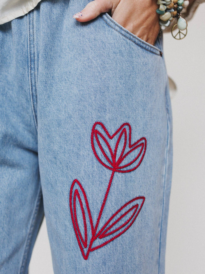 Pants - Soft Petal Denim Pants - Denim - - Cultured Cloths Apparel