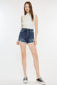 Women's Shorts - Kancan Raw Hem Button Fly Denim Shorts -  - Cultured Cloths Apparel