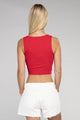 Women's Sleeveless - Cotton Square Neck Cropped Cami Top -  - Cultured Cloths Apparel
