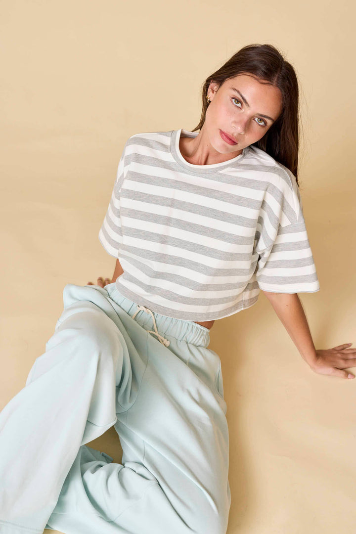 Women's Short Sleeve - Round Neck Short Sleeve Crop Top - - Cultured Cloths Apparel