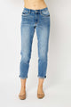 Denim - Judy Blue Full Size Cuffed Hem Slim Jeans - Medium - Cultured Cloths Apparel