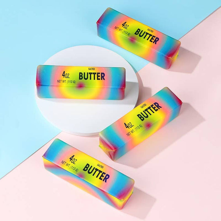 Pressure Squishy Toy Rainbow Butter