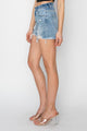 Women's Shorts - RISEN High Rise Frayed Hem Denim Shorts -  - Cultured Cloths Apparel