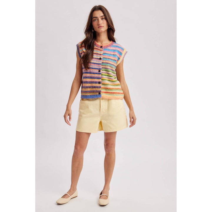 RAINBOW STRIPE SWEATER VEST