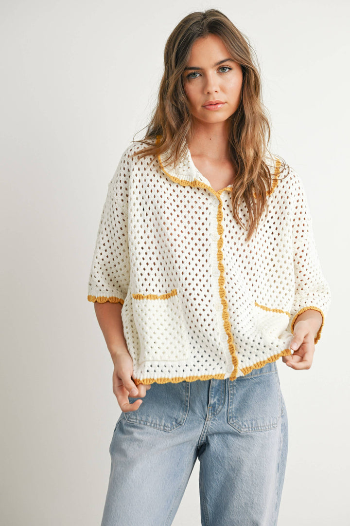 Urban Vibe Crochet Sweater Top