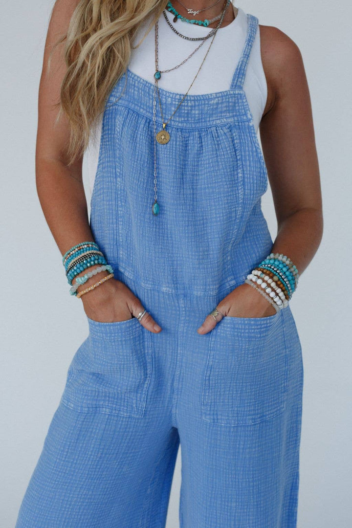 - Coast To Coast Jumpsuit - Blue - L - Cultured Cloths Apparel