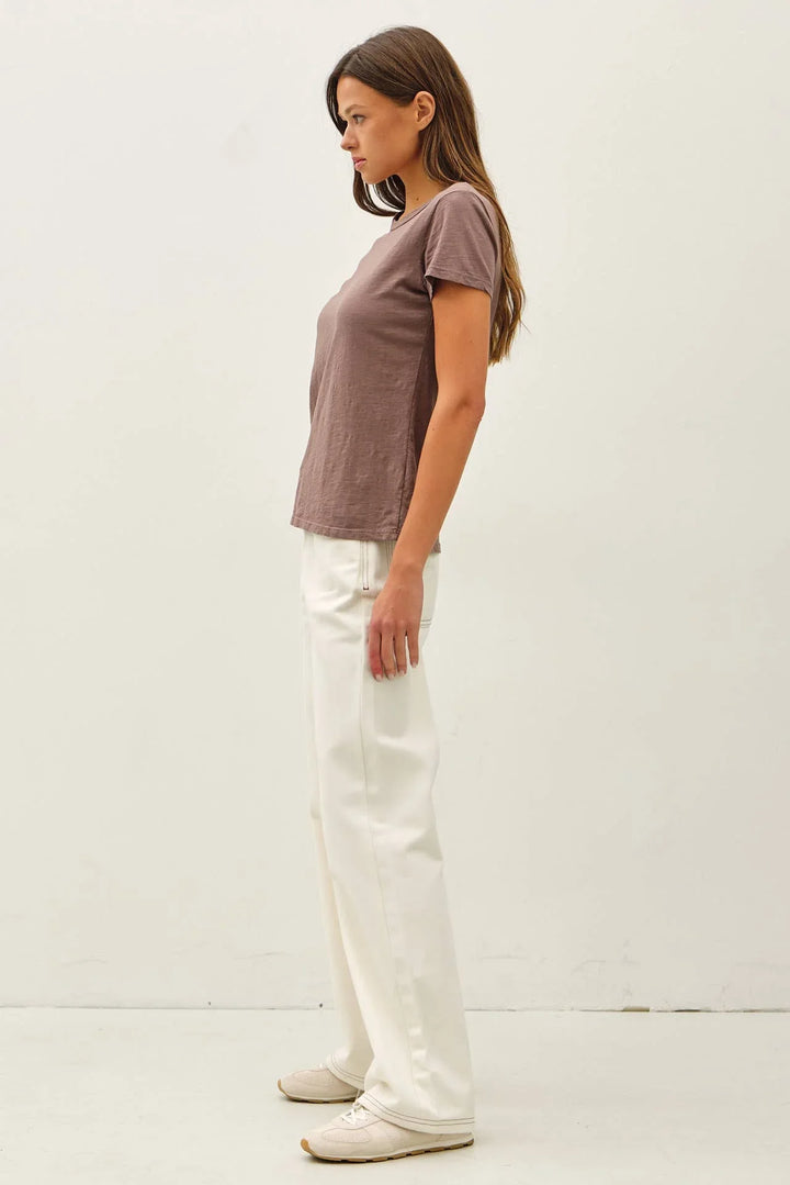 NEW COLOR-GARMENT DYED COTTON SLUB TEE