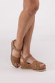 Shoes - Clever-S Cross Strap Wedge Sandals -  - Cultured Cloths Apparel