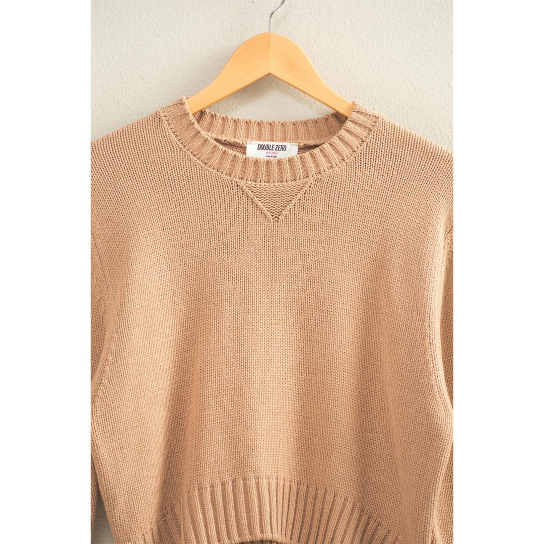 Women's Sweaters - Cropped Long Sleeve Sweater - - Cultured Cloths Apparel