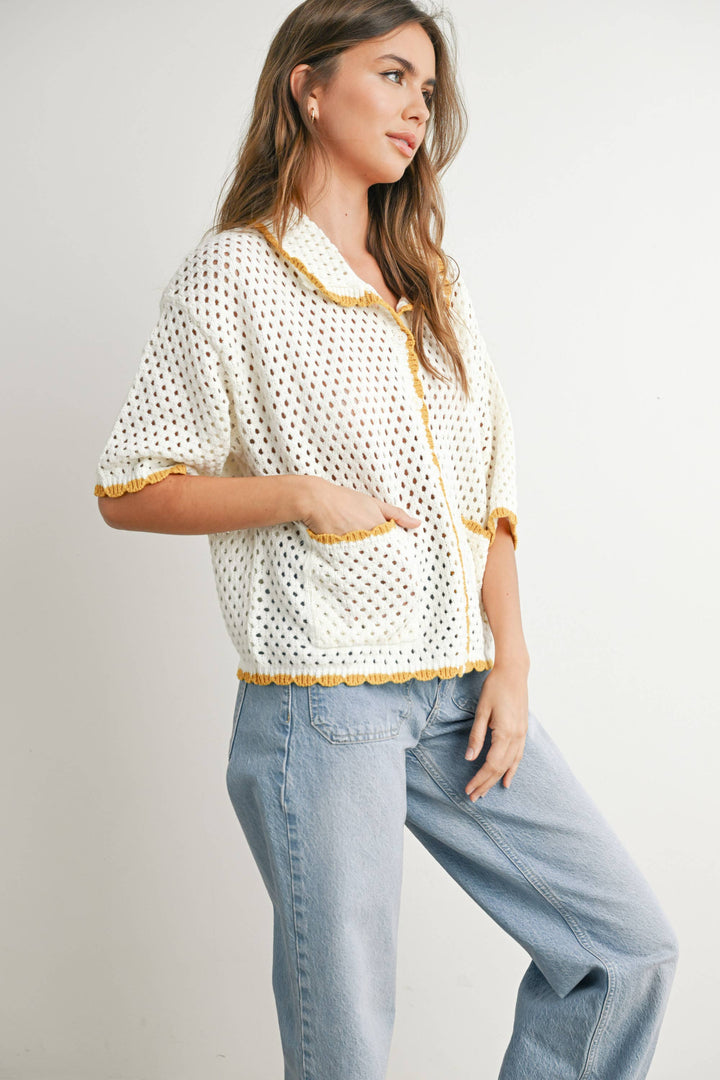 Urban Vibe Crochet Sweater Top