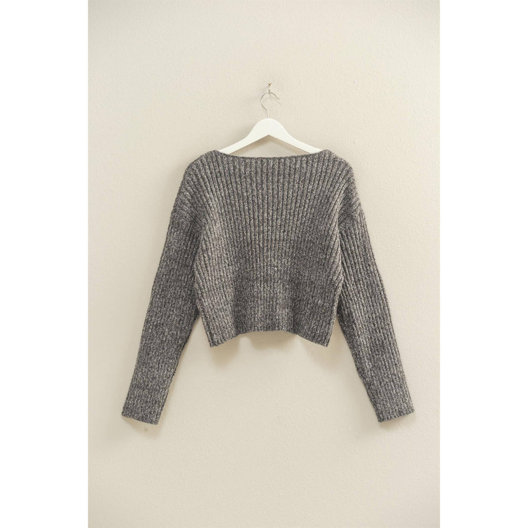 Textured Sweater With Relaxed Drop Sleeves
