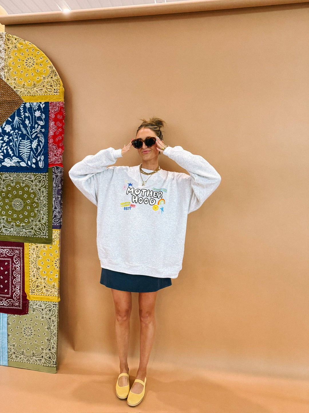 All things motherhood sweatshirt - hanes / ash