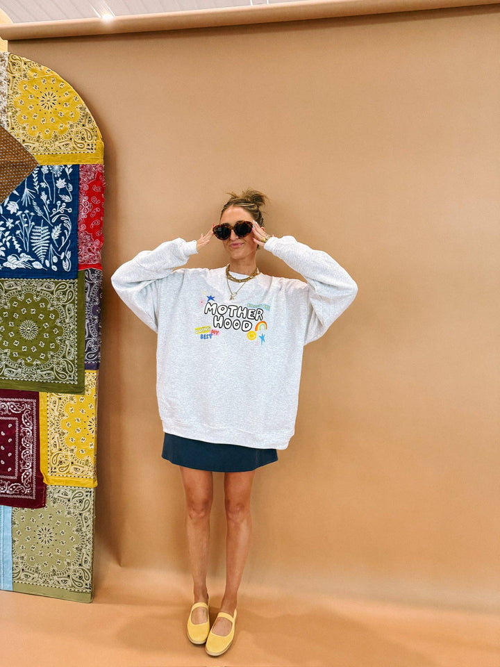 All things motherhood sweatshirt - hanes / ash