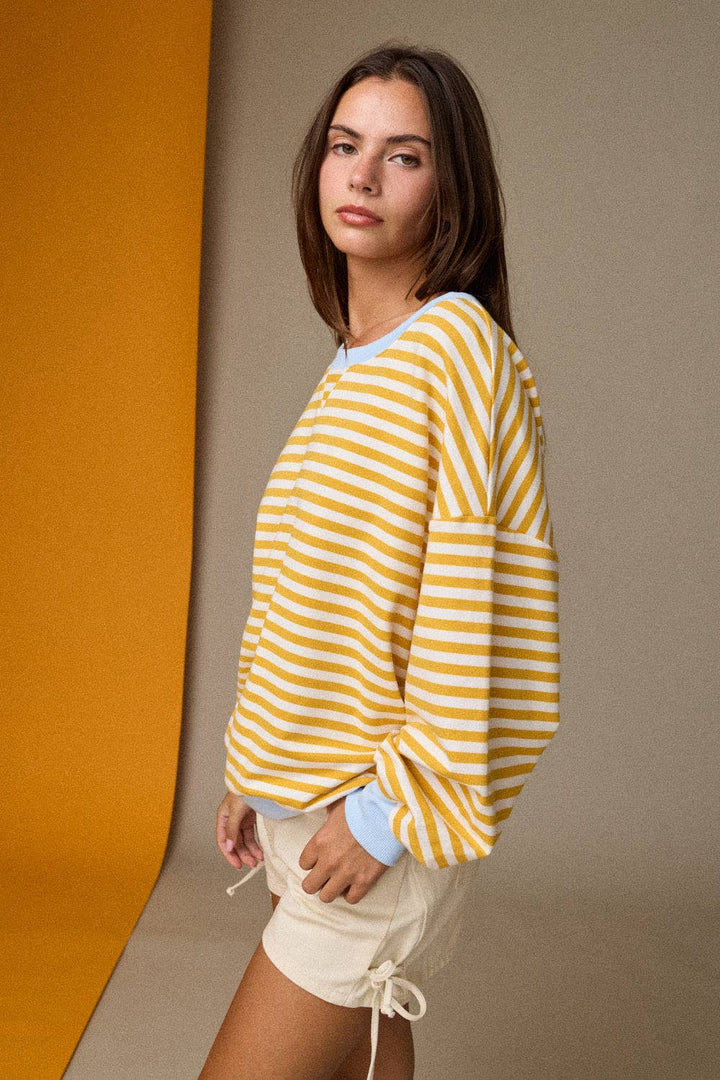 Striped Relaxed Fit Pullover
