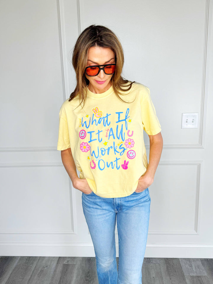 Graphic T-Shirts - What If It All Works Out Cropped Tee - - Cultured Cloths Apparel