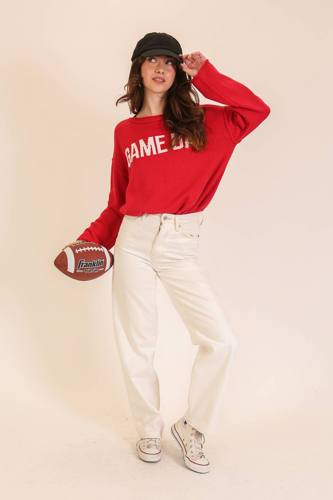 Game Day" Graphic Knit Sweater