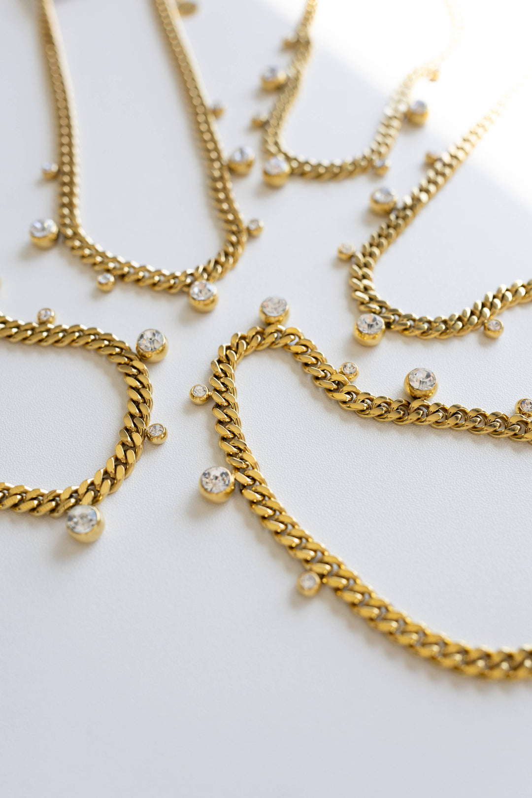 Accessories, Jewelry - Chloe Crystal Cuban Chain Necklace - - Cultured Cloths Apparel