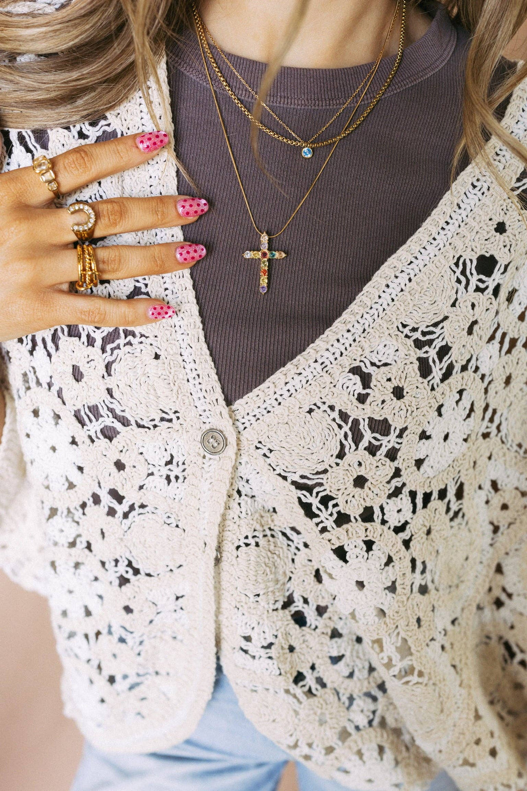 Emalee Crystal Cross Necklace