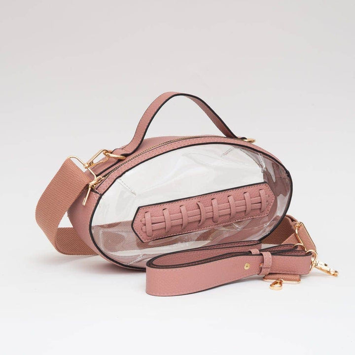 - Clear Gameday Football Stitch Detail Crossbody Bag - - Cultured Cloths Apparel
