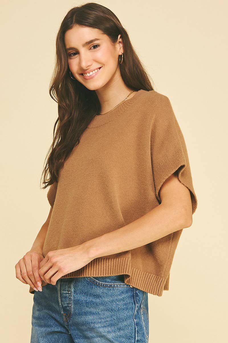 DROPPED SHOULDER SWEATER TOP