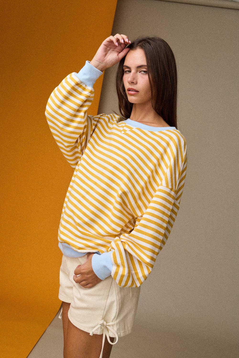 Striped Relaxed Fit Pullover