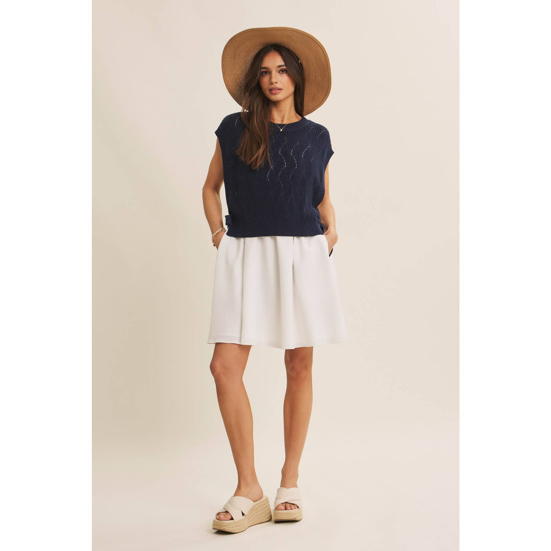 MIX AND MATCH VALUE LAYERING SWEATER VEST AND CAMI DRESS SET