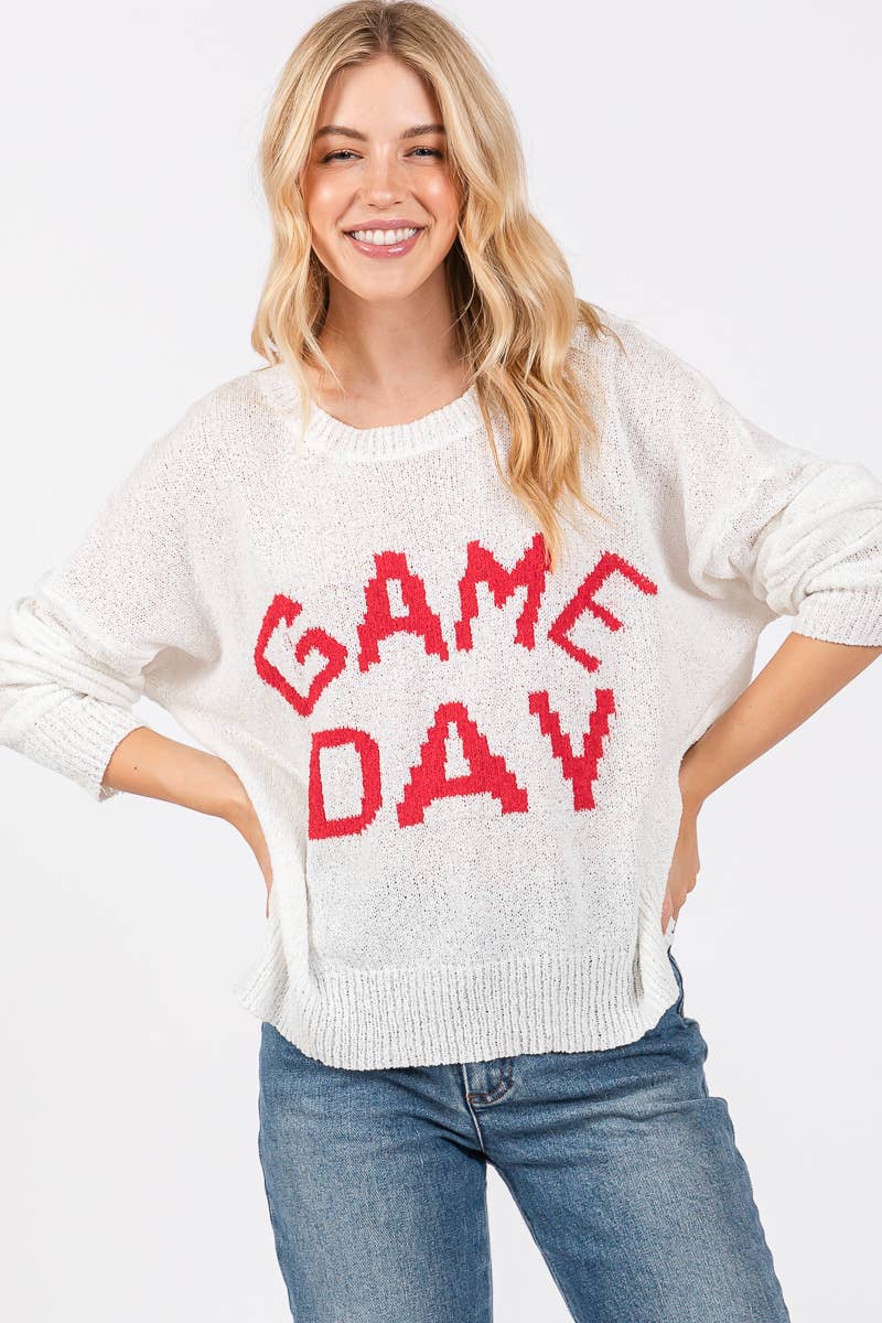 GAME DAY CREWNECK SWEATER TOP