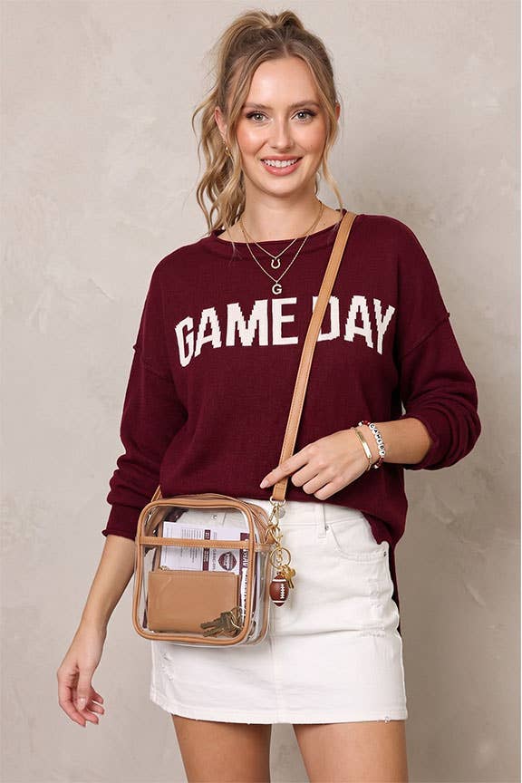 Game Day" Graphic Knit Sweater