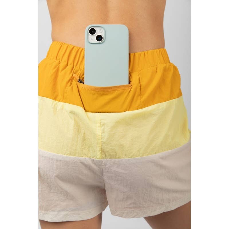 Women's Skirts - Curved Color Block Activewear Skort - - Cultured Cloths Apparel