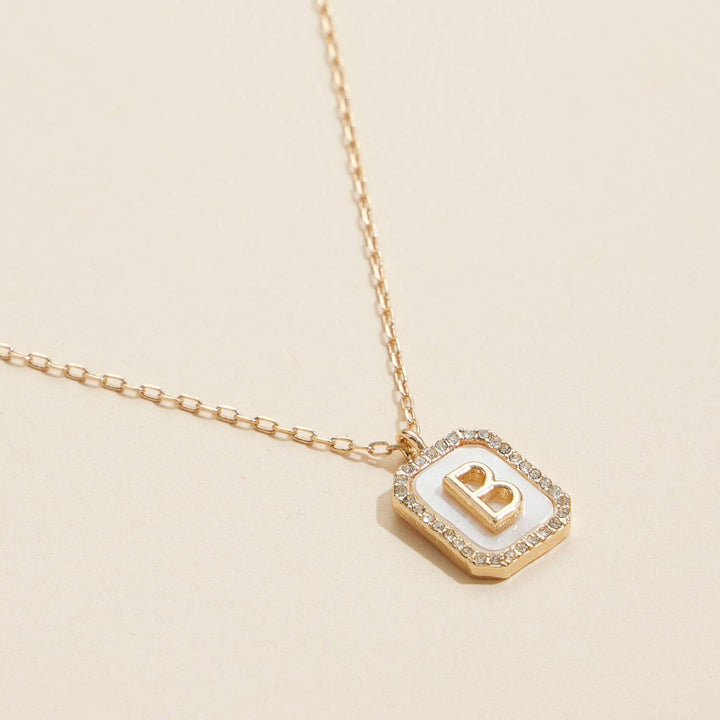Accessories, Necklaces - Short Necklace | Initial Shell Charm - - Cultured Cloths Apparel